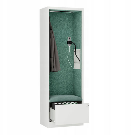 Jan Nowak Cabină Acustică Sally Mentalbox 600 Mm Corp Alb Scaun Verde