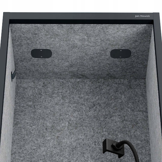 Cabină Acustică Jan Nowak Sally Mentalbox 600 Mm Corp Antracit Scaun Gri