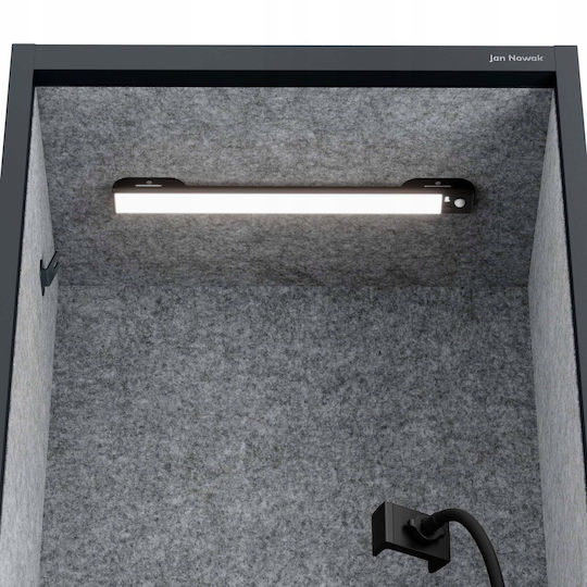 Cabină Acustică Jan Nowak Sally Mentalbox 600 Mm Corp Antracit Scaun Gri