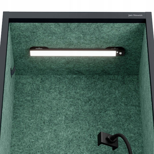 Cabină Acustică Jan Nowak Sally Mentalbox 600 Mm Corp Antracit Scaun Verde