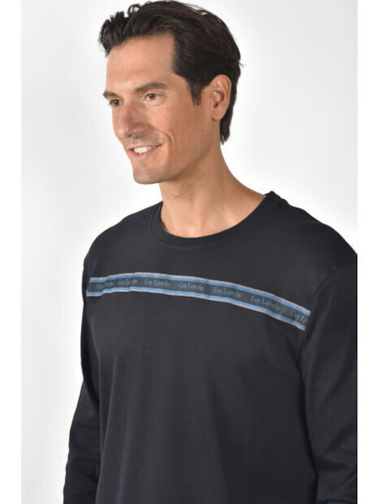 Guy Laroche Pijama de Iarnă pentru Bărbați Neagră Guy Laroche Pijama de Iarnă pentru Bărbați Neagră
