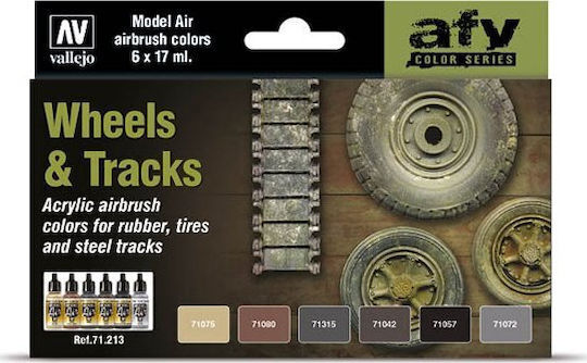 Acrylicos Vallejo Modellbau-Farben Set 17ml 6 Stück