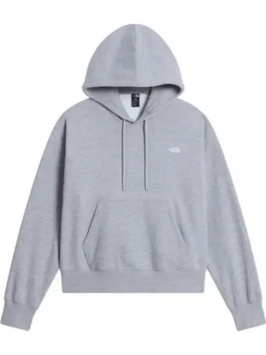 Women's Hooded Sweatshirt Cardigan Light Grey