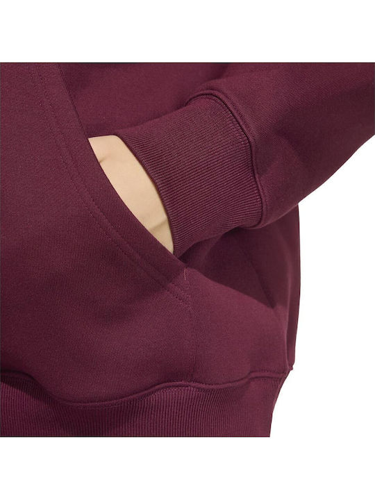 Essentials Oversized Long Women's Hooded Sweatshirt Burgundy