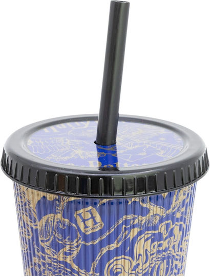 Stor Kinder Trinkflasche Harry Potter Thermos mit Stroh Mehrfarbig