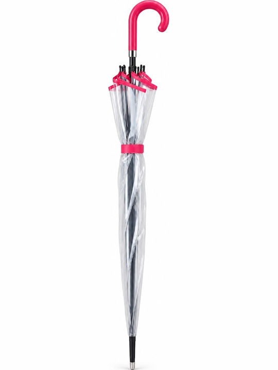 Rain Automatischer Regenschirm mit Gehstock Rosa