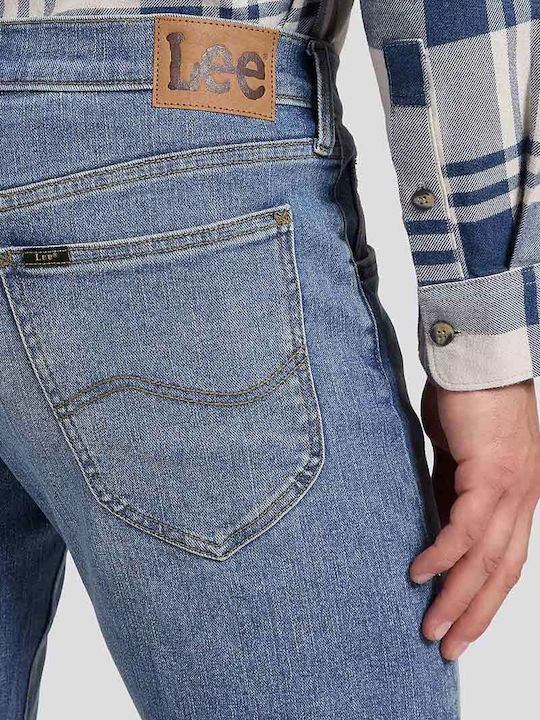 Men's Jeans Pants Elastic Regular Straight Fit Blue