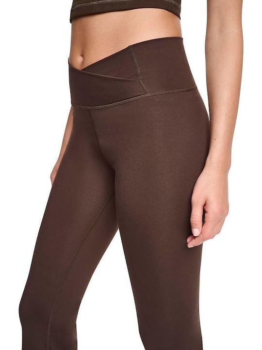 Damen Jogginghosen Hohe Taille Schokoladenfarbe