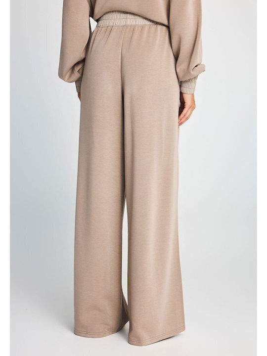 Панталон Форма с Гума Кафяв-fog FBL014-105-02-Straight Fit