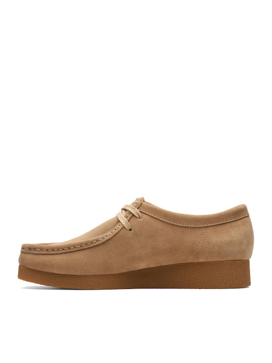 Wallabee Evosh Δερμάτινα Γυναικεία Μοκασίνια σε Μπεζ Χρώμα