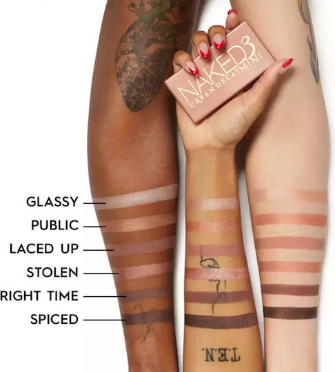 Urban Decay Naked 3 Mini Palette Mit Gepressten Lidschatten in Matte Formulierung
