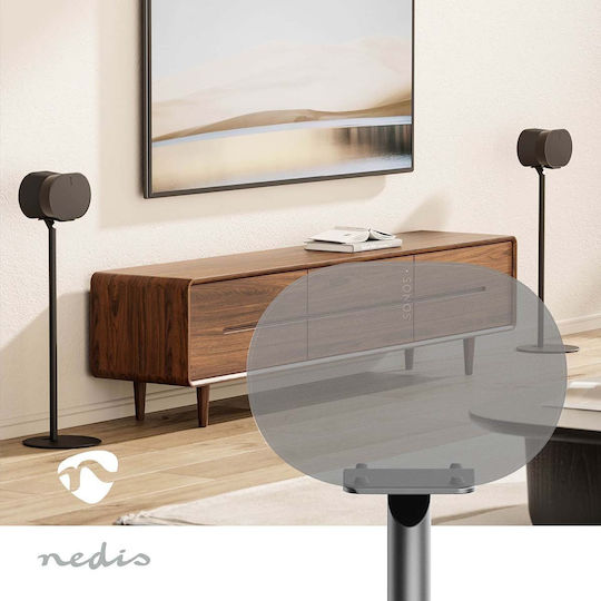 Nedis Floor Speaker Stand (1 Piece) in Black Colour