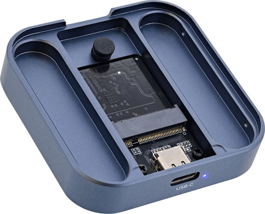 InLine Festplattengehäuse Für M.2 SATA III / PCI-Express NVME Mit SATA Serial USB 3.2 Type-C In Grau Farbe