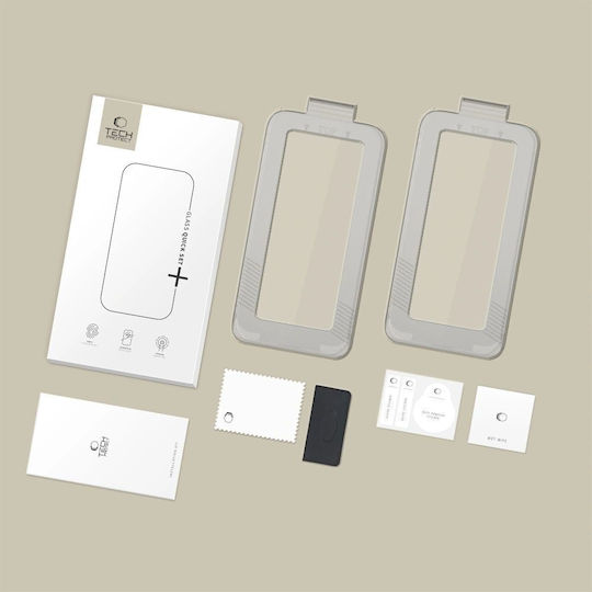 Tech-protect Quick Set+ Full Tempered Glass Iphone 16 Pro Max 17 Pro Max 18 Pro Max Black 2 Τεμάχια