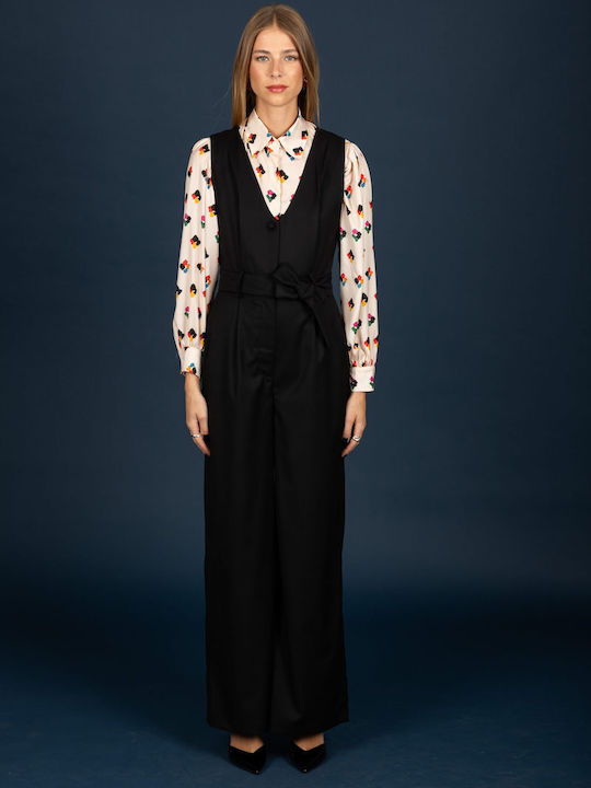 Damen Jumpsuit Schwarz 132-21559-Schwarz (899)