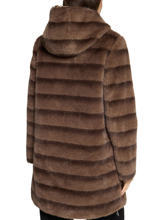 Blană scurtă pentru femei Brown