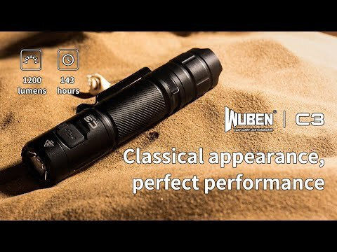 Wuben Rechargeable LED Flashlight IP68 with Maximum Brightness 1200lm