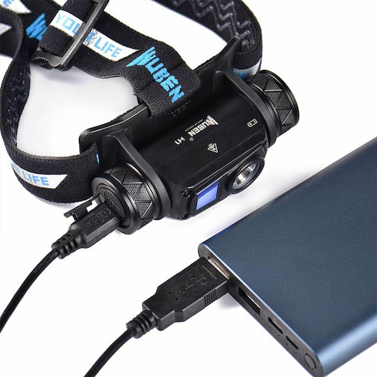 Wuben Rechargeable LED Head Flashlight IP68 with Maximum Brightness 1200lm
