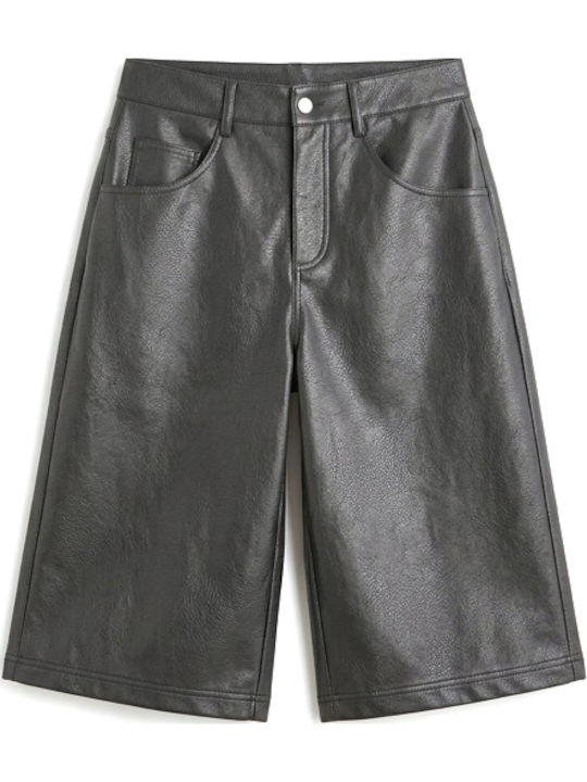 Damen Leder Shorts Schwarz