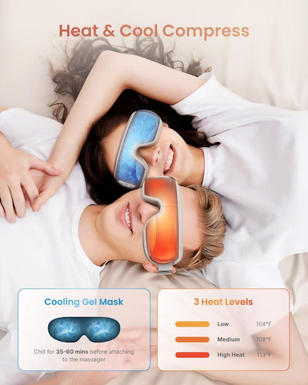 Renpho Eyeris 3 Rose Eye Massager Air Compression Vibration Heating Cooling Bluetooth Voice Control Foldable Relaxation Eye Fatigue Relief