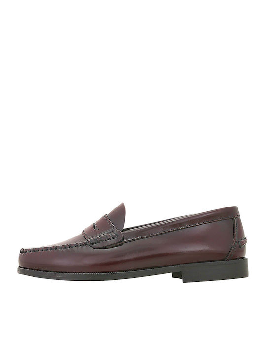 Guy Laroche Loafers Din Piele Pentru Bărbați În Culoare Bordo
