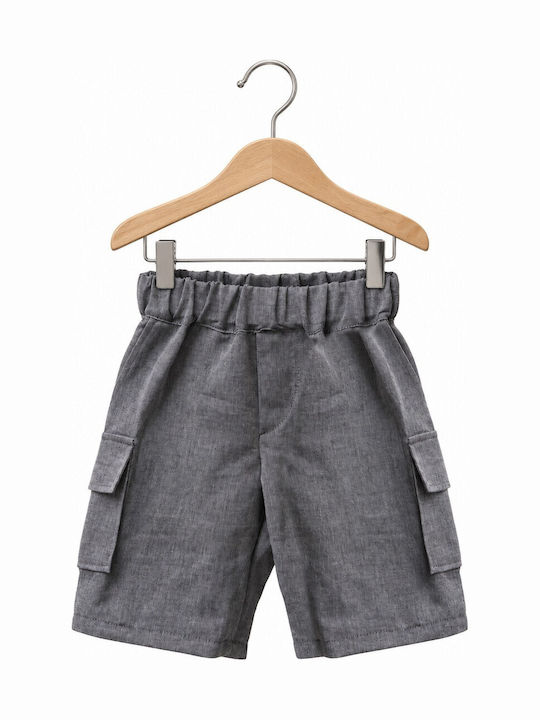 Kids Fabric Grey Shorts/Bermuda