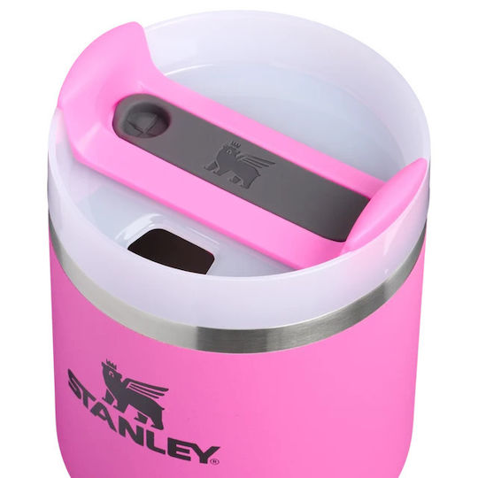 Stanley Stanley Thermosflasche Rostfreier Stahl BPA-frei 590ml Rosa mit Stroh und Handgriff