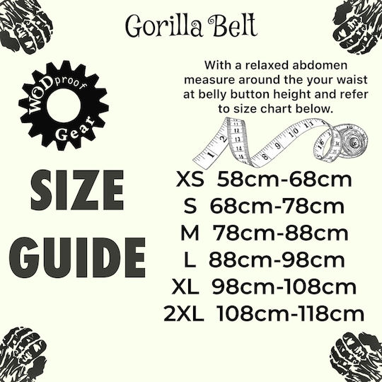 Gorilla Gewichthebergürtel Schwarz Crossfit & Hyrox