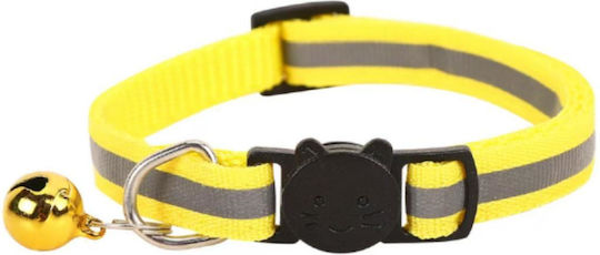 Отразяващ Ошийник Safety Clip Жълт 19-32см Ширина 1,0см