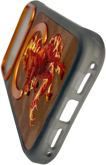 Nimmy Case Magnetic Fantasy Animal Horse Compatible Magsafe Iphone 18 Pro Max/17 Pro Max Orange