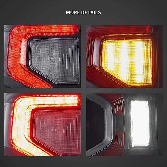 Задни Фарове Комплект Ford Ranger T9 2022+ Пълни LED Прозрачни Vland