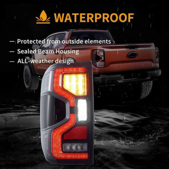 Задни Фарове Комплект Ford Ranger T9 2022+ Пълни LED Прозрачни Vland