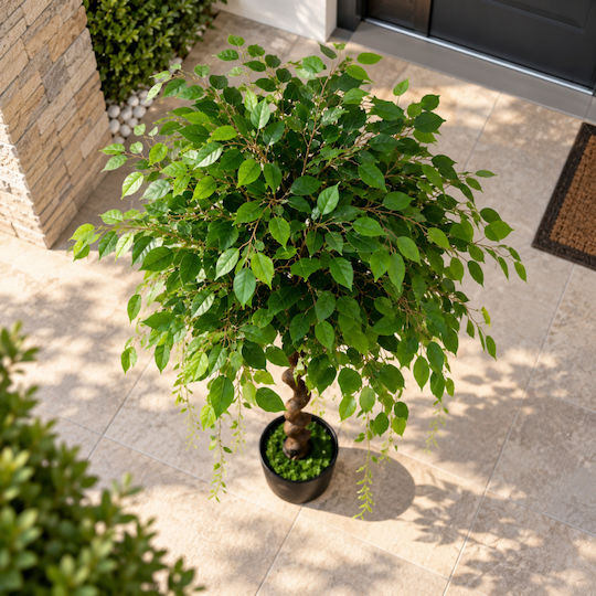 Künstliche Dekorative Topfpflanze Ficus Banyan 160cm Galifas 449771 Galifas