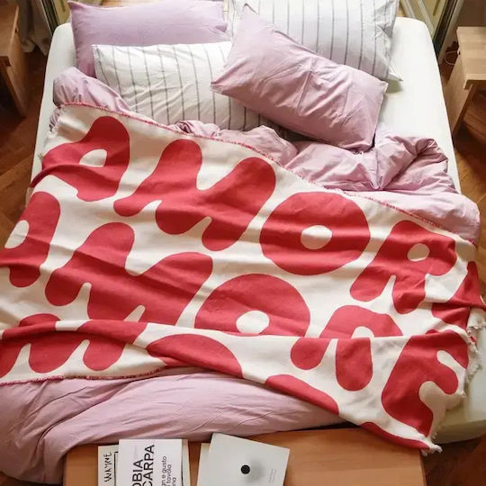 Klekks Kleks Decke Couch 140x200cm Rote