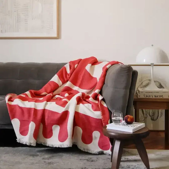Klekks Kleks Decke Couch 140x200cm Rote