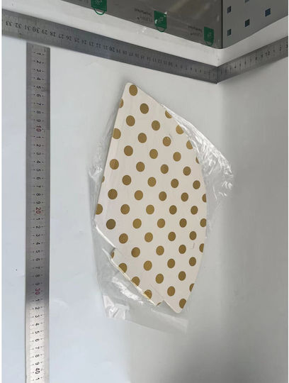 Set 6 Pălării De Petrecere Metalizate Temă De Petrecere Flippy Buline Aurii 20 Cm