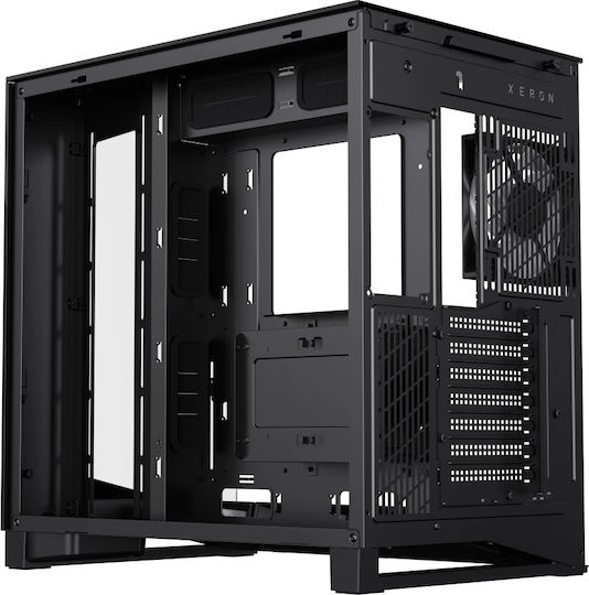 GameMax NEX C56 VC WH Gaming Midi-Turm Computergehäuse mit Seitenfenster Schwarz