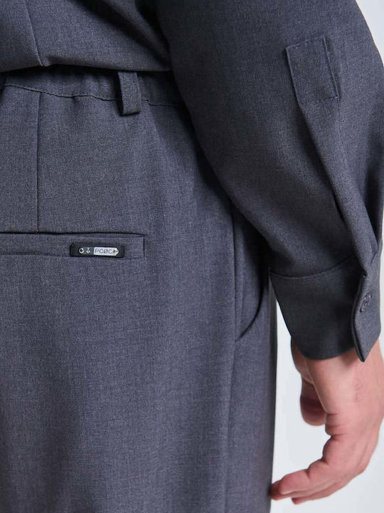 Men's Trousers Set Slim Fit Grey