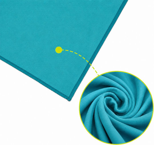 Prosop Din Microfibră Pentru Corp 200gr/m² Cu Husă Albastru 180x100cm