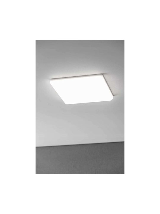 Gtv Spot Pătrat De Tavan Cu LED Încorporat Și Lumină Alb Natural Alb 17x17cm