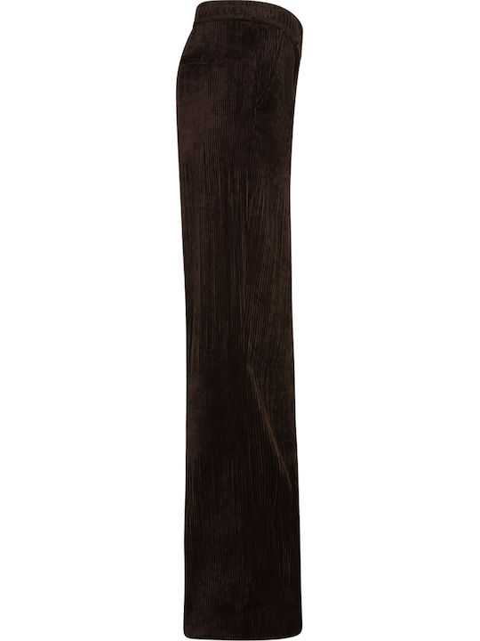 Damen Hochbund Zeichenfolge Hose Espresso