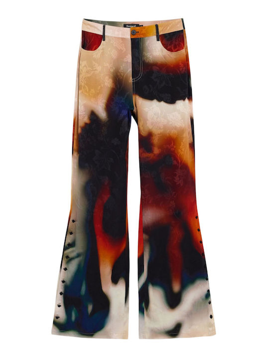 Pantaloni de damă din țesătură Multi