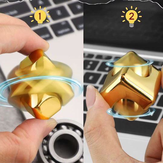 Fidget Spinner Antistres Metalic Auriu