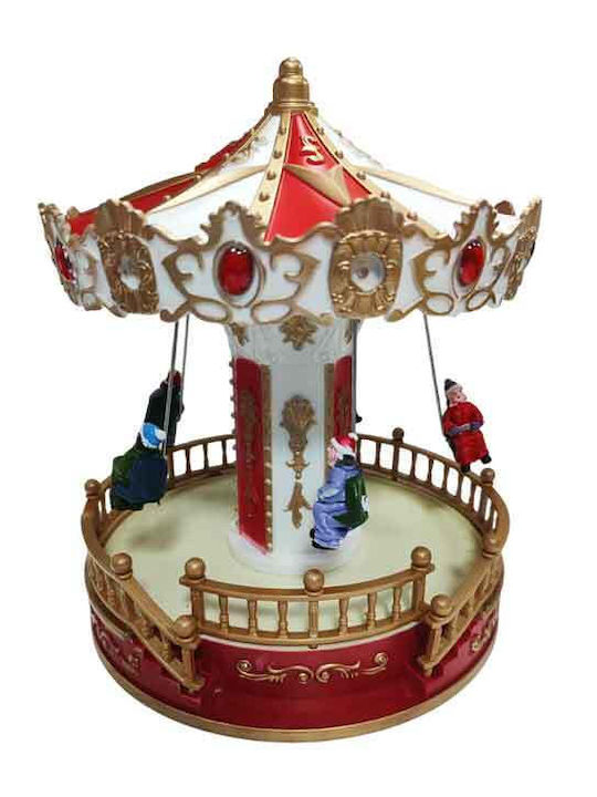 Carousel Коледно Светещо Декоративно Въртележка с Музика и Движение