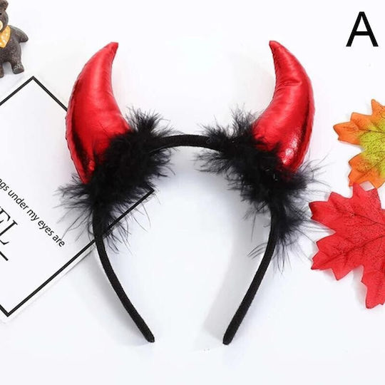 Bandă pentru cap neagră de Halloween din plastic