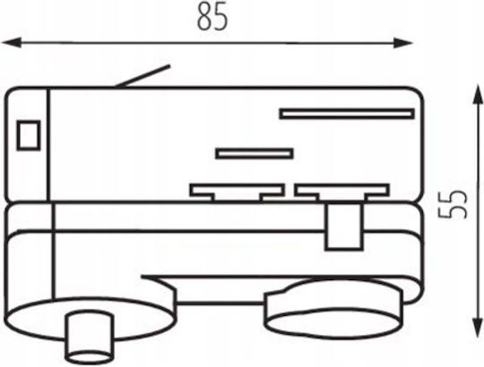 Kanlux Rail Mounting for Black Lighting Fixtures