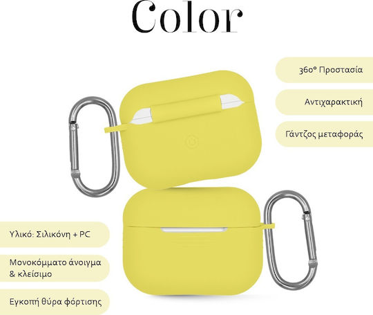 Калъф Силиконов Sonique Silicone Airpods Pro Жълт