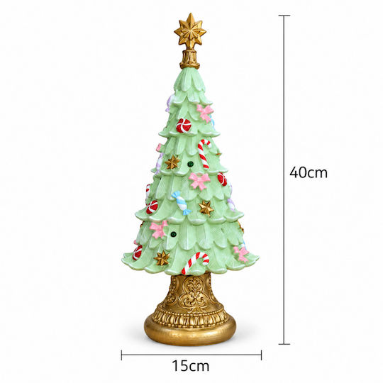 Illuminated Christmas Decorative Tree 40cm Battery Green