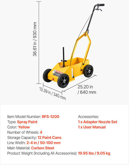Vevor Signage Accessories in Yellow Color