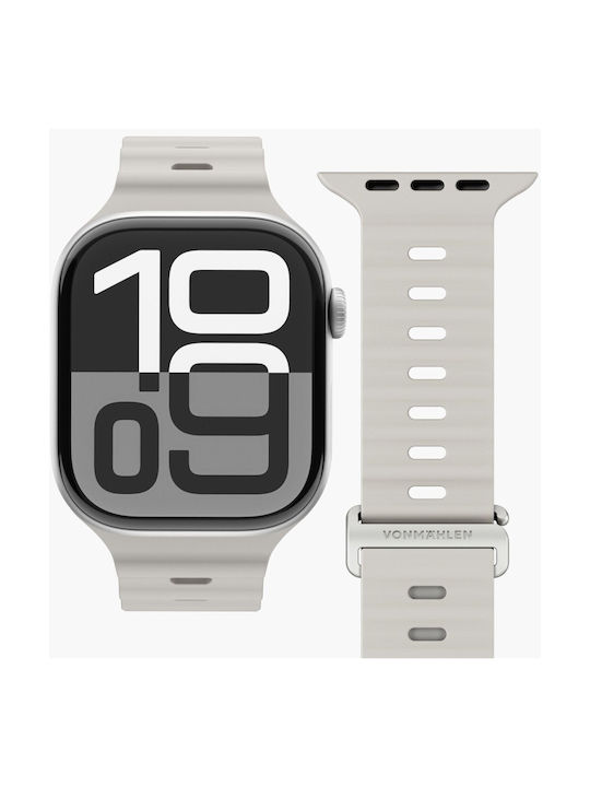 Vonmählen Wave Band 2 Apple Watch 38 40 41mm Einheitsgröße Beiges Tragbare Bänder